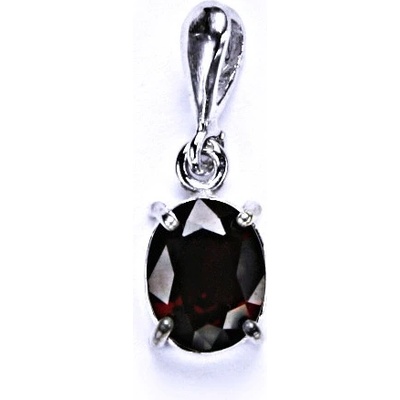 Čištín Stříbrný přívěšek s přírodním granátem P 1244/22