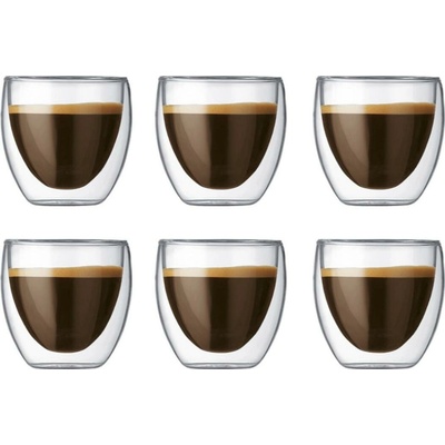Bodum Set Dvoustěnná sklenice PAVINA 6 x 80 ml