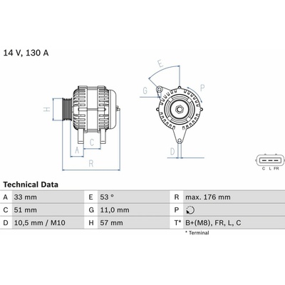 Alternátor BOSCH 0 986 082 820