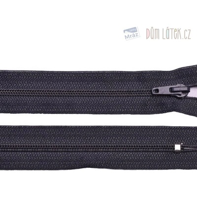 Zips špirálový 3mm nedeliteľný 70cm temne šedá