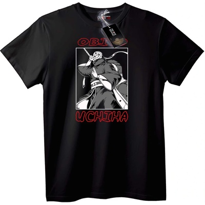NOONEBRAND Тениска Obi Uchiha Аниме - 2XL, Black