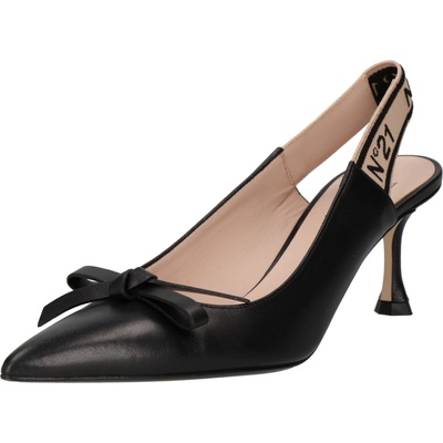 N°21 Дамски обувки на ток с отворена пета черно, размер 40