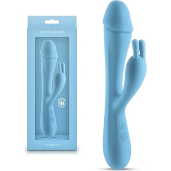 Image 1 of Вибратор с клитор стимулатор, затоплящ се, 20см. - Obsessions Scarlett Light (NSTOYS1113)