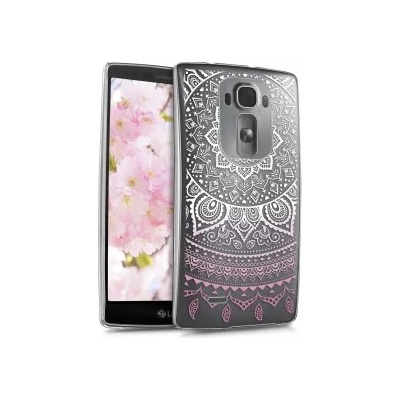 kwmobile Прозрачен калъф с дизайн индийско слънце за LG G Flex 2 - розов