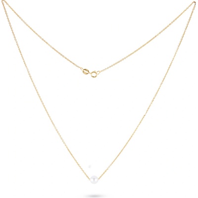 Cutie Jewellery Zlatý řetízek s přírodní perlou Z3044