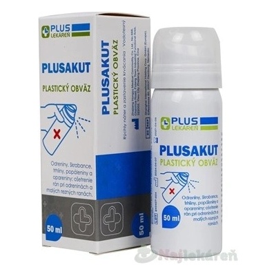 PLUS LEKÁREŇ PLUSAKUT Plastický obväz tekutá ochranná náplasť v spreji 1x50 ml