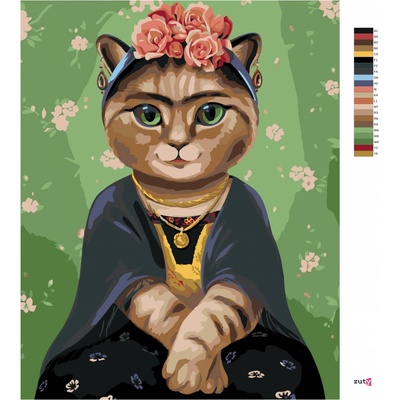 Zuty Malování podle čísel FRIDA KAHLO JAKO KOČKA