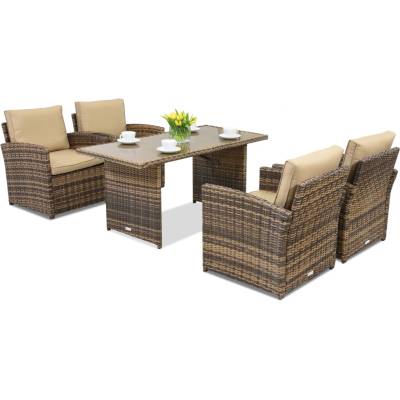 Garden Point Градински мебели Monaco Premium 4 Garden Point кафяв (GAP249-FIE4)