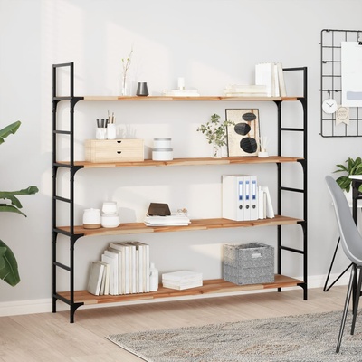 vidaXL Плаващи рафтове, 3 бр. , 120x30x2 см, маслено обработени, масивна дървесина, акация (3279541)
