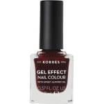 KORRES Лак с гел ефект с бадемово масло, Korres Gel Effect Nail Colour No 57 Burgundy Red 11ml