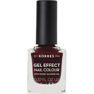 KORRES Лак с гел ефект с бадемово масло, Korres Gel Effect Nail Colour No 57 Burgundy Red 11ml