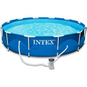 Intex Басейн с метална конструкция INTEX 28212NP, 366 x 76 см с филтърна помпа