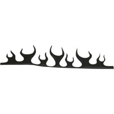 Samolepící 3D emblém Highway Hawk FLAME plameny malý černá