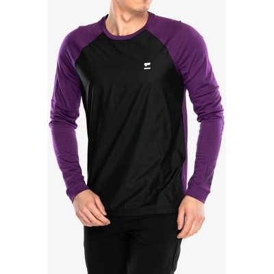 Mons Royale Tarn Merino Bike Wind Jersey Black/Boysenberry
