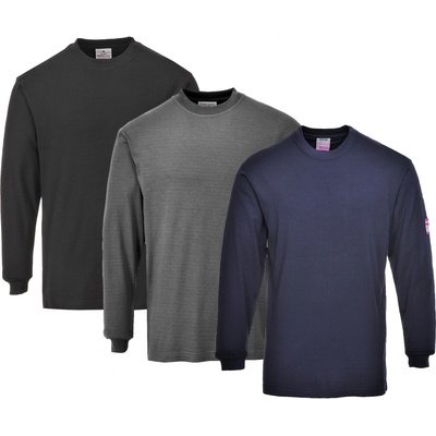 Portwest FR11 triko s dlouhými rukávy Flame Resistant Anti-Static tmavě modrá L – Zboží Dáma