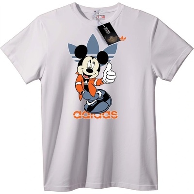 NOONEBRAND Тениска Adidas Mickey Mouse Палци Нагоре - 6XL, Black