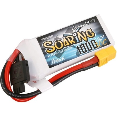 Gens ace G-Tech Soaring 1000mAh 7,4V 30C 2S1P Lipo batéria s konektorom XT60