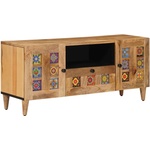 vidaXL ТВ шкаф Естествен 105 x 33, 5 x 46 см Солидно мангово дърво (4018274)