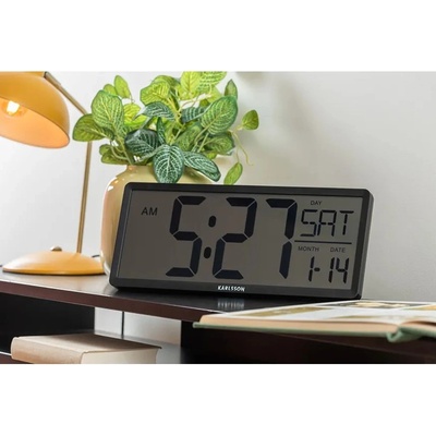 Karlsson Стенен часовник Karlsson Retro LCD (KA6020BK)