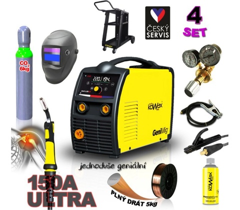 Kowax GeniMig 220LCD MIG/MAG/MMA SET4