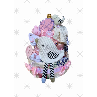 BabyDort třípatrový plenkový dort pro miminko VIOLKA – Zbozi.Blesk.cz