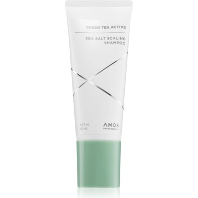 Amos professional Green Tea Active Sea Salt Scaling Shampoo шампоан против косопад с морски соли 150ml