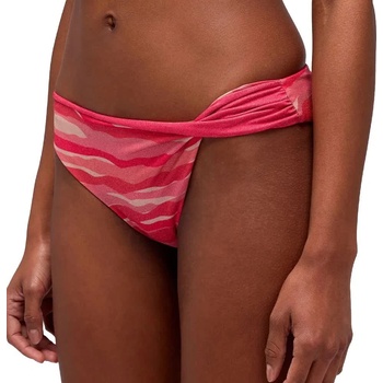 SUNDEK Zircon abstract wave print slip bikini bottom - Pink (Pitaya)