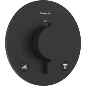 Hansgrohe Ecostat Comfort S - Термостатичен смесител за вграждане, за 2 извода, черен мат 33715670 (33715670)