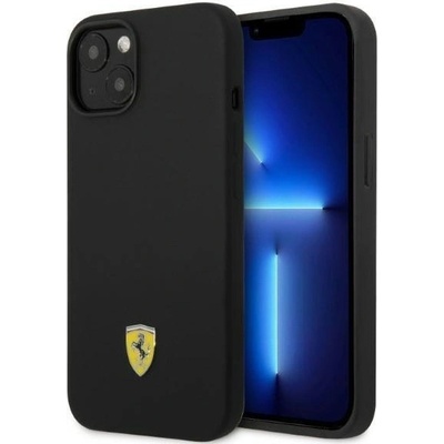 Ferrari Кейс Ferrari FEHMSIP14MBK за iPhone 14 Plus 6.7", черен / черен, твърд, съвместим с MagSafe, Silicone Metal Logo (3666339068295)