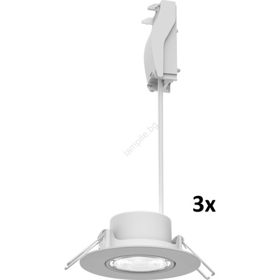 Philips - Комплект от 3 димируеми вградени таванни осветителни тела CILANTRO LED/5W/230V 2700K бели (P7293)