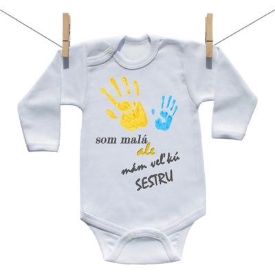 Boodyy Body s dlhým rukávom Som malá ale mám veľkú sestru