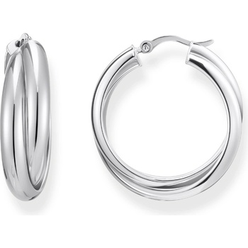 Thomas Sabo CR738-001-21 Bold - Silver Hoop Earrings 27, 0 mm Intertwined design Ladies, Жени