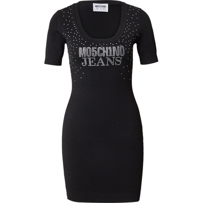 Moschino Jeans Плетена рокля черно, размер S