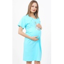 Dámska nočná košeľa materská Sloníča tyrkysová
