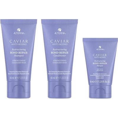 Alterna Haircare Caviar Restructuring Bond Repair Комплект - Шампоан, Балсам и Маска, 2 х 40 + 36 ml