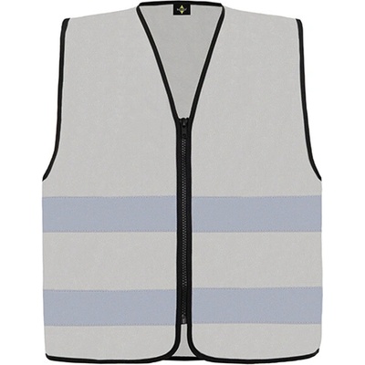 Korntex Cologne Unisex bezpečnostná vesta na zips KX217 Ash