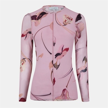 Ted Baker Тениска Ted Baker Women's Fitted Mesh T-Shirt - Pink