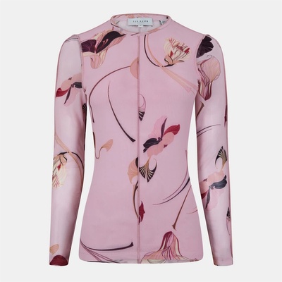 Ted Baker Тениска Ted Baker Women's Fitted Mesh T-Shirt - Pink