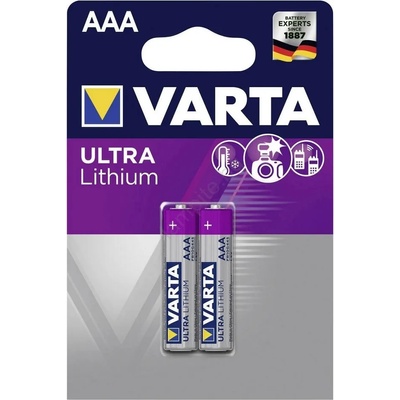 VARTA 6103301402 - 2 бр. литиева батерия ULTRA AAA 1, 5V (VA0181)