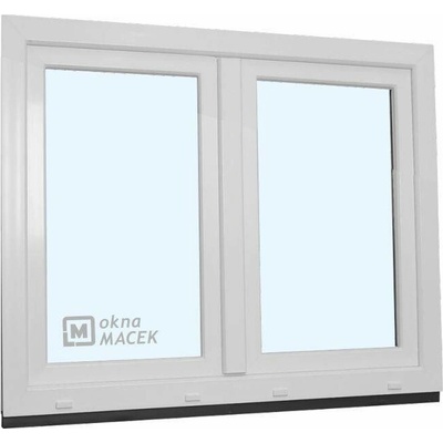 KÖMMERLING Plastové okno - 70 AD, 1200x900 mm, O+OS klapačka, bílá čiré