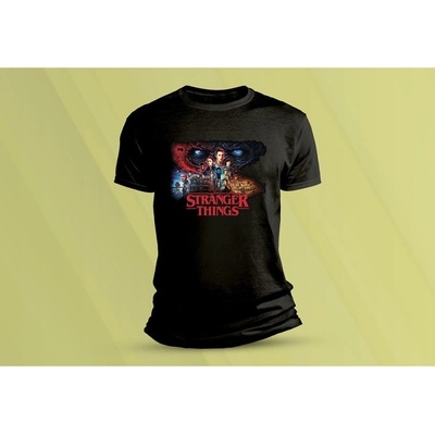 Sandratex dětské bavlněné tričko Stranger Things černá – Sleviste.cz