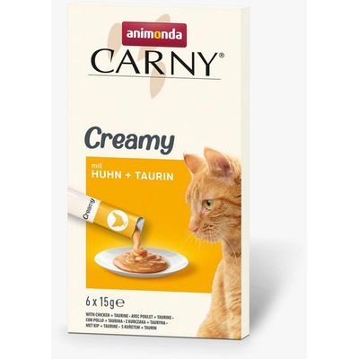 animonda Carny Adult Creamy kuracie a taurín 6 x 15 g