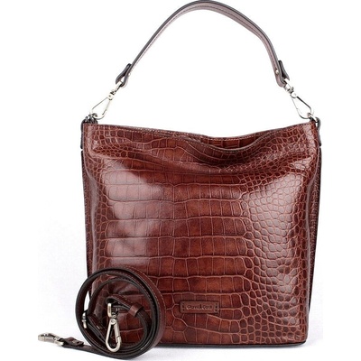 Gianni Conti luxusní kožená kabelka na rameno crossbody no. 028 hnědá