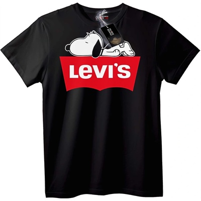 NOONEBRAND Тениска Levi's Snoopy Черна - L, Black