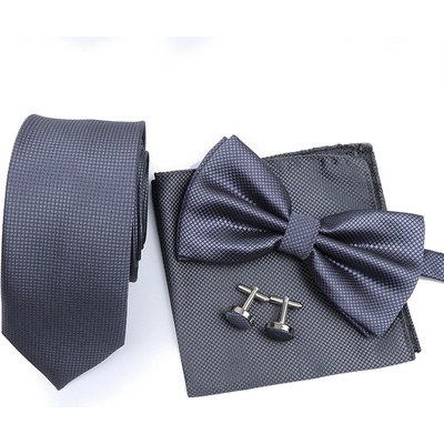 Decofashion Tmavě šedý set s kravatou