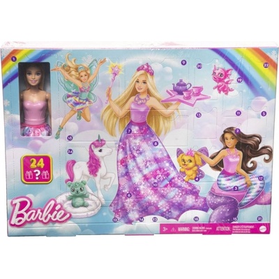 Mattel Barbie Adventní kalendář pohádkový 2023 s panenkou Barbie