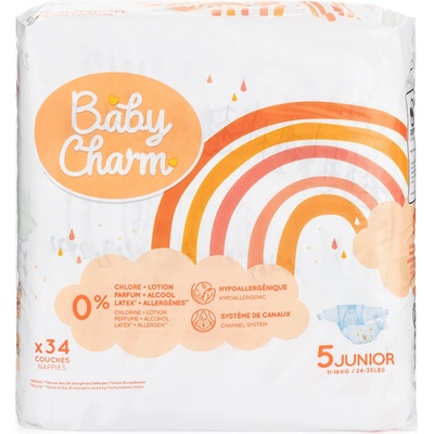 Baby Charm Super Dry Flex 5 Junior 11-16 kg 34 ks