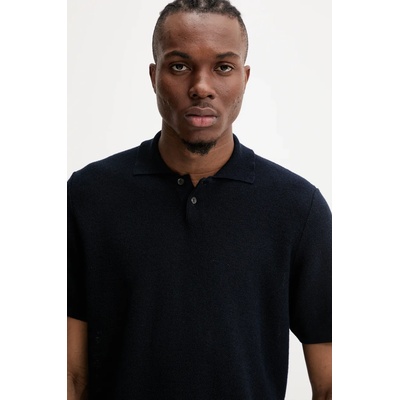 APC Тениска с яка с лен A. P. C. polo jay (VIAJC.H23315)