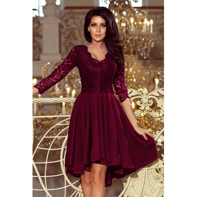 Numoco Елегантна асиметрична рокля в цвят бордо 210-13nmc-1692 - Бордо, размер xl