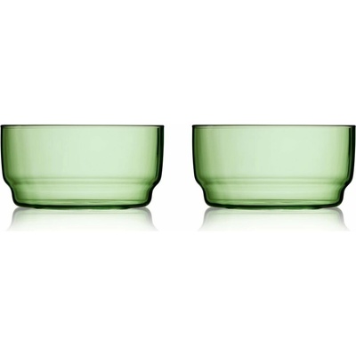 Lyngby Glas Zelené sklenené misky v súprave Torino 500 ml 2 ks